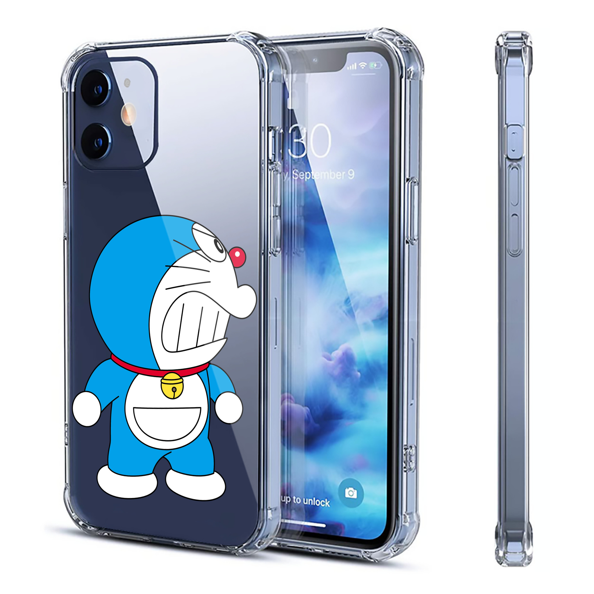 （画像用） ドラえもん Doraemon 【iPhone 12シリーズ対応】透明スマホケース（クリアソフトケース）